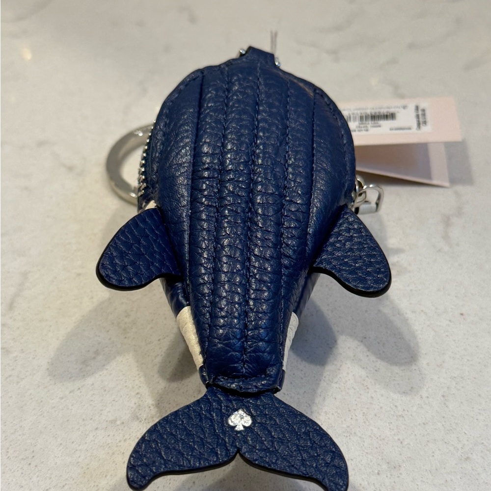 Kate Spade Blue and White Whale Keychain - Picture 6 of 6